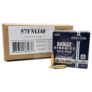 Fiocchi 5.7x28mm 40 Grain FMJ 450 Round Box 57FMJ40