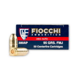 Fiocchi 380 Auto 95 Grain FMJ 1000 Round Case 380AP